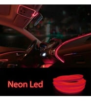 Araç Araba İçi Torpido Ledi Renkli İp Neon İp Led 2 Metre Kırmızı NEON