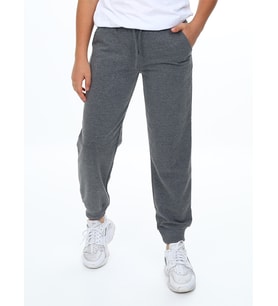 Unisex Kız Erkek Çocuk Antrasit Basic Eşofman Altı