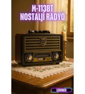 Meier M-113BT Nostaljik Radyo USB-SD-FM-Bluetooth Destekli