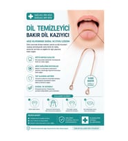 Bakır Dil Temizleme Aparatı – Dil Temizleyici – Ağız Bakım Aparatı – Dil Kazıyıcı – Metal Dil Temizleme Ekipmanı