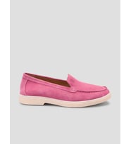 MonaMae %100 Hakiki Deri Pembe Süet Kadın Loafer