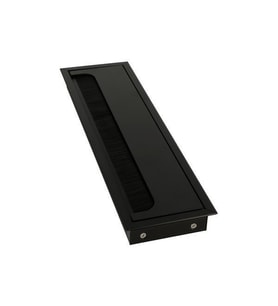 Mat Siyah Masa Kablo Kanal Kapağı, Fırçalı Lüks 80*276 Mm