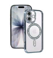 Apple İphone 17 Joke Simli Magneticsafe Kılıf - Mavi