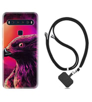 TCL 10L 10 Plus 10SE 20E 20SE 30 L7 Kılıf Boyun Askılı Silikon Red Eagle 1752
