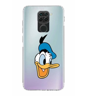 Xiaomi Redmi Note 9  Kamera Korumalı Kapak Donald Duck Tasarımlı Şeffaf  Kılıf