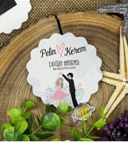 7cm Özel Baskılı Magnet Uv Baskılı - Gelin Damat 2
