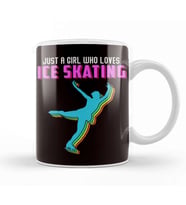 Girl Who Loves Ice Skating Winter Sports Figure Skater Skate Kupa Bardak Porselen