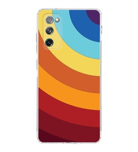 Samsung Galaxy S20 FE  Kamera Korumalı Kapak Renk Cümbüşü Tasarımlı  Şeffaf  Kılıf