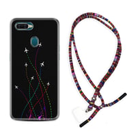 Oppo A5S A15 A16 A54 A55 A73 A74 Kılıf Boyun Asklı Rasta Silikon Line Planet 1736