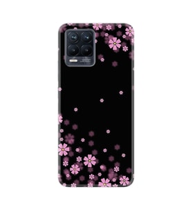8 Pro Kılıf Desenli Silikon Resimli Black Flowers St-1391