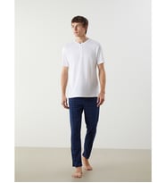 LC WAIKIKI Kahverengi Standart Kalıp Ekose Erkek Pijama Alt