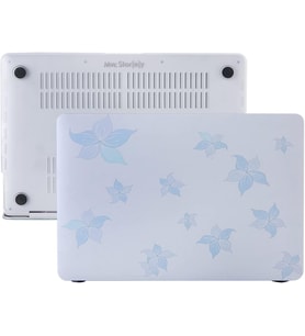 MacBook Air 13.3 İnç Kılıf A1932 A2179 A2337 M1 Uyumlu Hard Case Sert Koruyucu Kapak Pastel Çiçek Desenli İnce Hafif Çizilmeye Dayanıklı Laptop Kılıfı Mavi