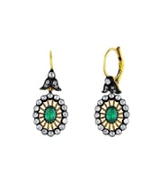 1.08 Karat Elmaslı Oval Zümrüt Küpe EE265