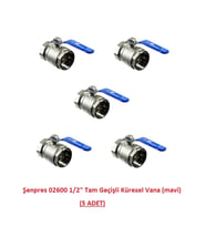 Şenpres 02600 1/2" Tam Geçişli Küresel Vana (mavi) 5 ADET