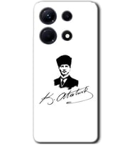 İnfinix Note 30 Pro Kılıf HD Desen Baskılı Kılıf - Kemal Atatürk İmza