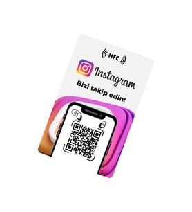 NFC ve QR Kodlu İnstagram Takip Kartı