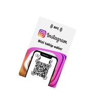 NFC ve QR Kodlu İnstagram Takip Kartı