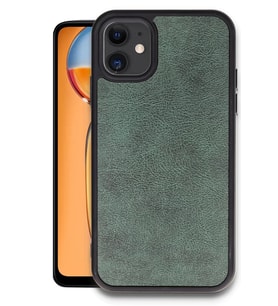 iPhone 11 Kılıf Aras Deri Kapak - Koyu Yeşil