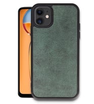 iPhone 11 Kılıf Aras Deri Kapak - Koyu Yeşil