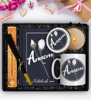 Anneler Gününe Özel Tasarım Defter & Kupa & Tütsü Seti & Tasarım Mum Hediye Seti