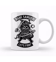 Japanese Dark Samurai Lets Fight Kupa Bardak Porselen