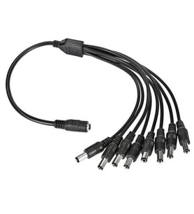 Nif Bilişim 8'li DC Power Jack Çoklayıcı Kablo (1 Dişi Uç/ 8 Erkek Uç )