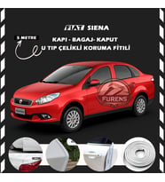 Fiat Siena Oto Araç Kapı Koruma Fitili 5metre Parlak Beyaz Renk