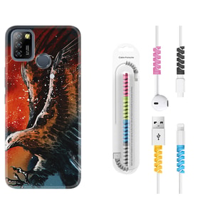 INFINIX Smart 4 5 6 Zero 8 S5 Pro Kılıf Kablo Koruma Spiral Silikon Kartal Uçarken 1718