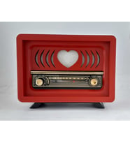 Nostaljik  Radyo(Şarjlı Pil+Adaptörlü)  Aşiyan 1 Kırmızı