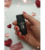 Sevgililer Gününe Özel Pembe Yanan Jet Rüzgar Çakmağı