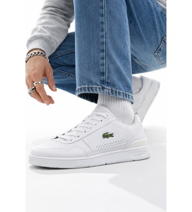 Lacoste T-Clip Hakiki Deri Erkek Beyaz Sneaker