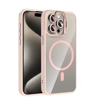 Joko Apple İphone 15 Pro Max Remim Lensli Magsafe Standlı Kapak - Pembe