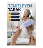 Kendini Temizleyen Ergonomik Saç Tarağı ABS Gövdeli Silikon Dişli Saç Fırçası