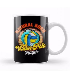 Natural Born Water Polo Player Waterpolo Athlete Kupa Bardak Porselen
