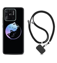 Xiaomi Poco X3 Pro M4 Pro X4 Pro C40 10C Kılıf Boyun Askılı Silikon Love Cats 1604