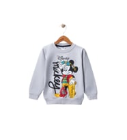 Erkek Çocuk Bisiklet Yaka Baskılı Sweatshirt 2/8 Yaş (Gri)