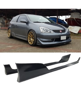 Honda Civic Sport Ep2 Ep3 Yan Marşpiyel Seti Plastik 2 Adet Mat Siyah karlık+ek+bodykit
