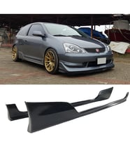 Honda Civic Sport Ep2 Ep3 Yan Marşpiyel Seti Plastik 2 Adet Mat Siyah karlık+ek+bodykit
