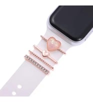 Apple Watch Uyumlu Kordon Aksesuarı Charm Set Kalp