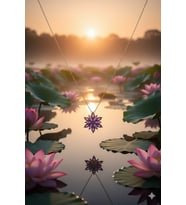 925 Ayar Papatya Silver Işıklı Kutuda Lotus Çiçeği Kolye.rose.gold.rodaj