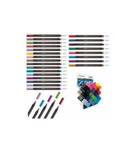 Gıpta Fineliner 0.4 Mm Keçe Uç Kalem Üçgen 24 Renk (576 Lı Stand) (Karışık)