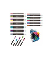 Gıpta Fineliner 0.4 Mm Keçe Uç Kalem Üçgen 24 Renk (576 Lı Stand) (Karışık)