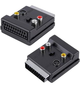 Scart Erkek Di̇şi̇ - Rca - S-vi̇deo Anahtarli Çi̇ft Yönlü Av Görüntü Ses Çevi̇ri̇ci̇ Adaptör (21 Pi̇n)