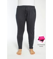 Büyük Beden Cepli Viskon Yazlık Pijama Altı y8 (Siyah)