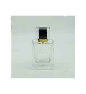 Parfüm Şişesi 50 ml 5 Adet Damla Etiketli Kare Şişe Kolay Kapama