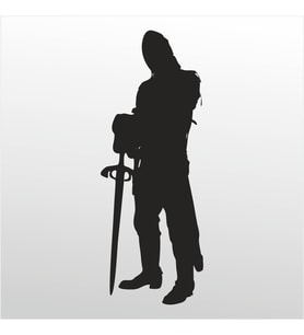 Folyo Sticker Savaşçı 90 cm uzunluk (Karışık)