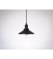 RİOLİGHT RETRO TEKLİ METAL SARKIT AVİZE ŞAPKA ÇAPI:22CM (Siyah)
