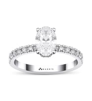 1.45 Karat Oval Tektaş Pırlanta Yüzük