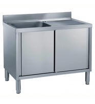 Electrolux Professional Dolaplı Tezgah, Tek Evyeli (500x500 Mm), Damlalık Sağda - 1200 Mm ML1S1217RN