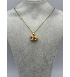 Çelik Gold Sevimli At Kolye - 25-ctr310